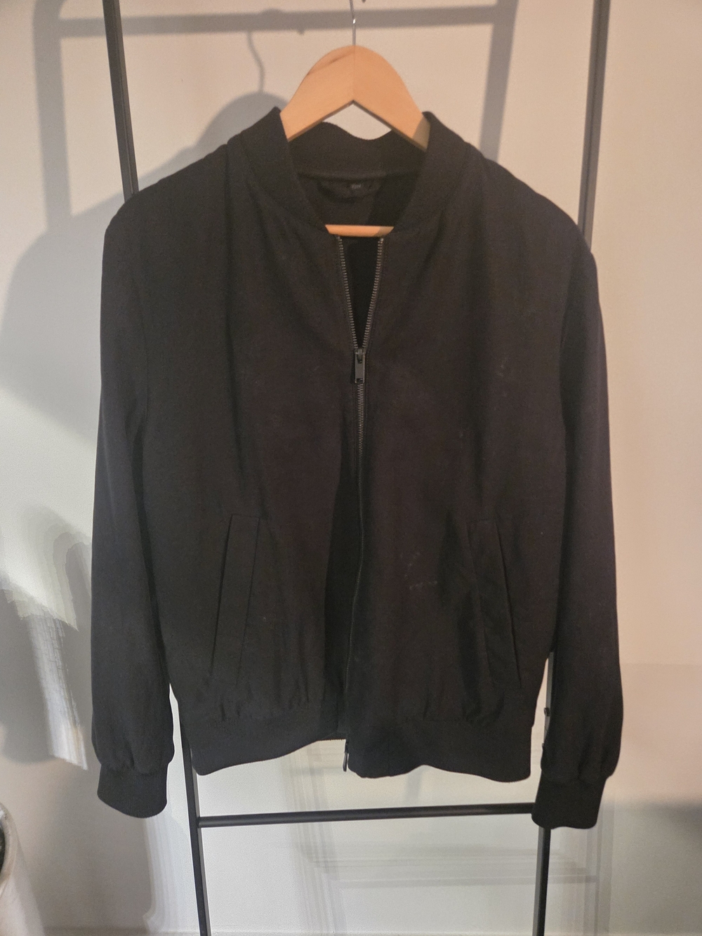COS Black Minimalist Bomber Jacket